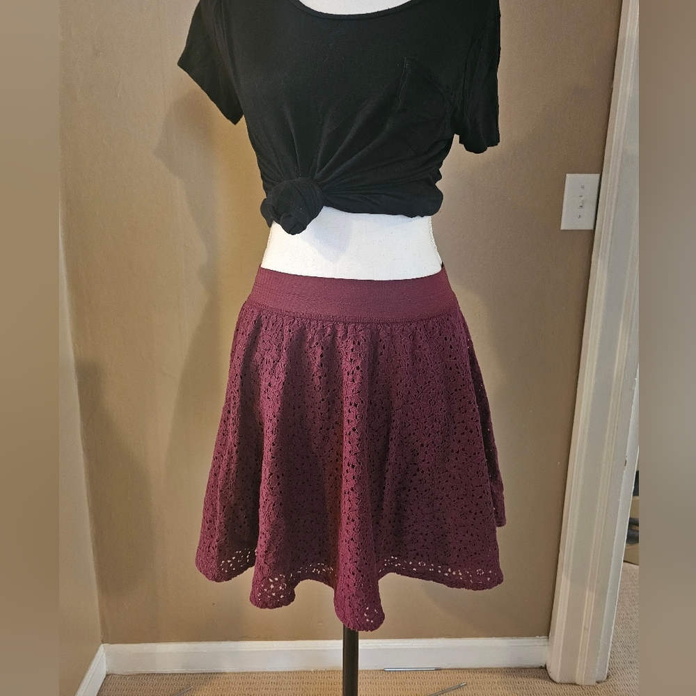 Burgandy Knit Skirt